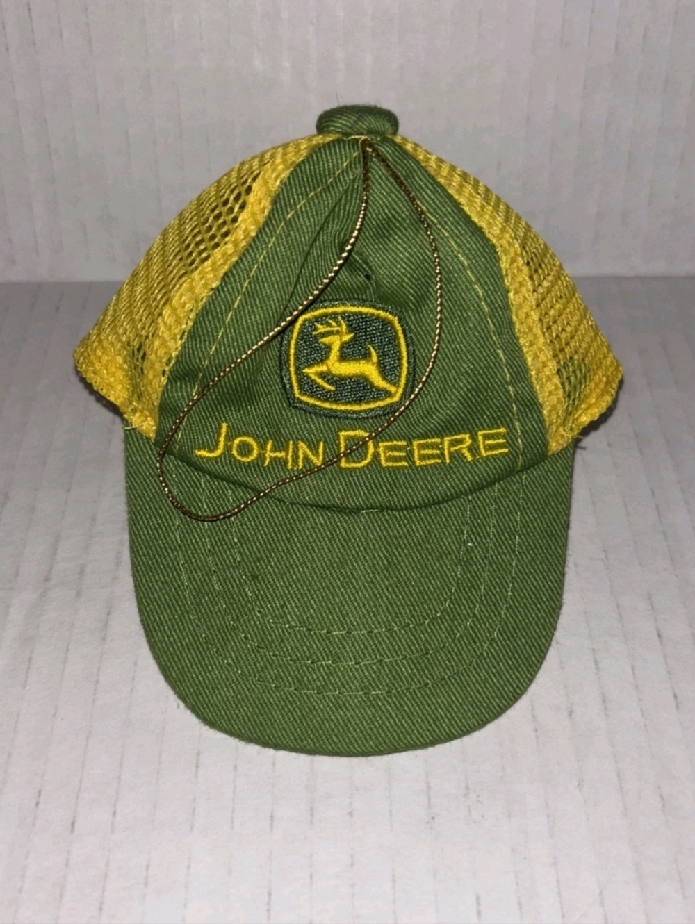 John Deere Olive Green and Yellow Mesh Trucker Hat